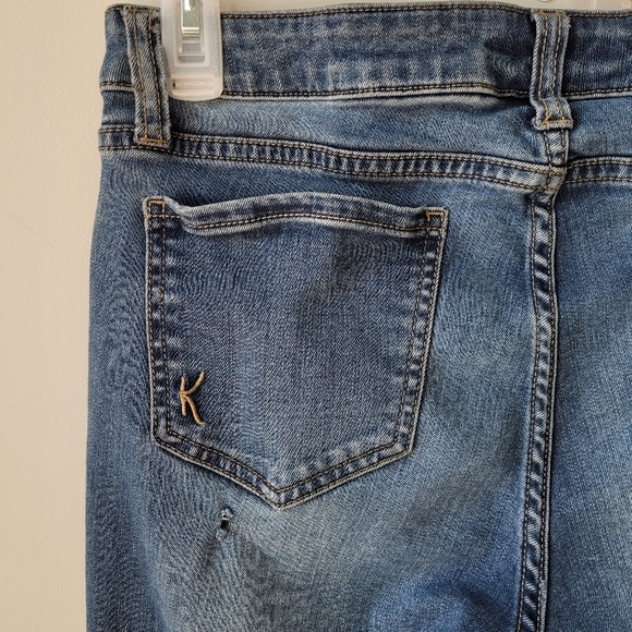 KUT From the Cloth Low Rise Distressed Raw Hem Skinny Jeans Size 12 - Picture 7 of 16